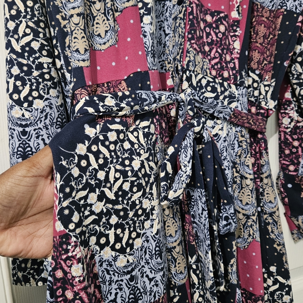 NWOT: Women's Floral Patchwork Midi Dress - XL - Picture 3 of 8